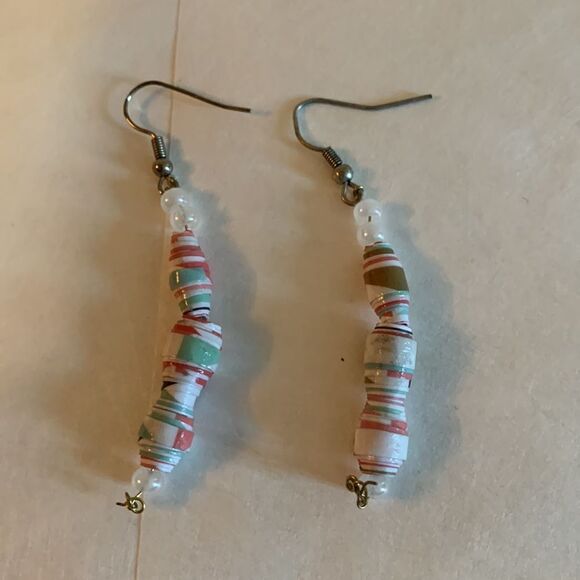 earthbound rolled paper earrings - Picture 2 of 3